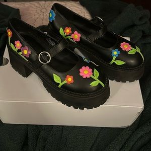 dELiA*s by Dolls Kill No Justice Floral Mary Janes